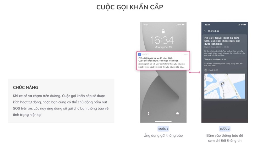 Hướng dẫn sử dụng tính năng an toàn trên Ứng dụng VinFast - cuộc gọi khẩn cấp